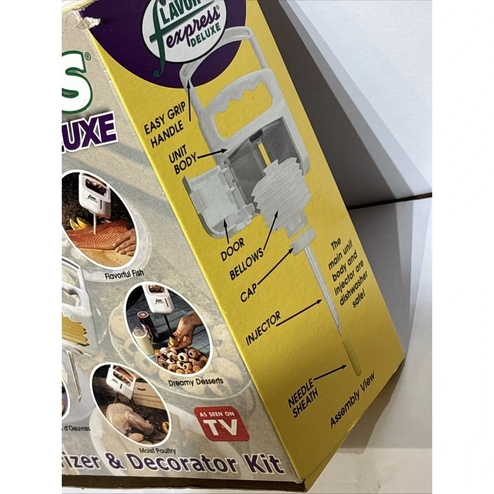 Flavor Express As Seen on TV Instant Marinator Flavorizer Decorator Kit NIB 2001